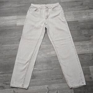 Vintage Riveted 90s Levi Light Brown Straight Leg Denim Jeans